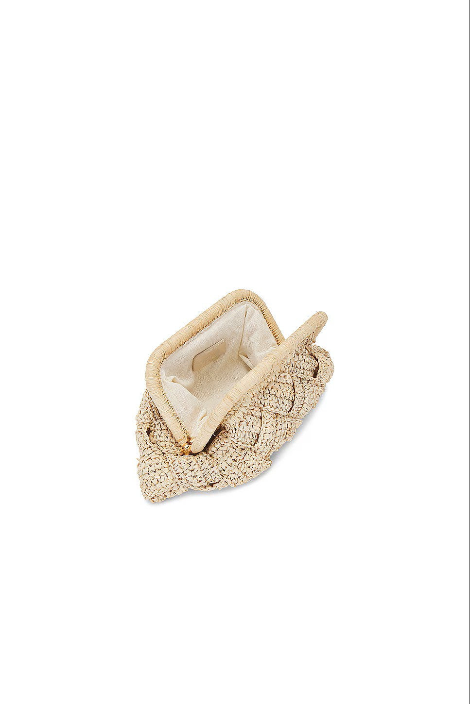 Braided Woven Hard Frame Summer Hand Clutch
