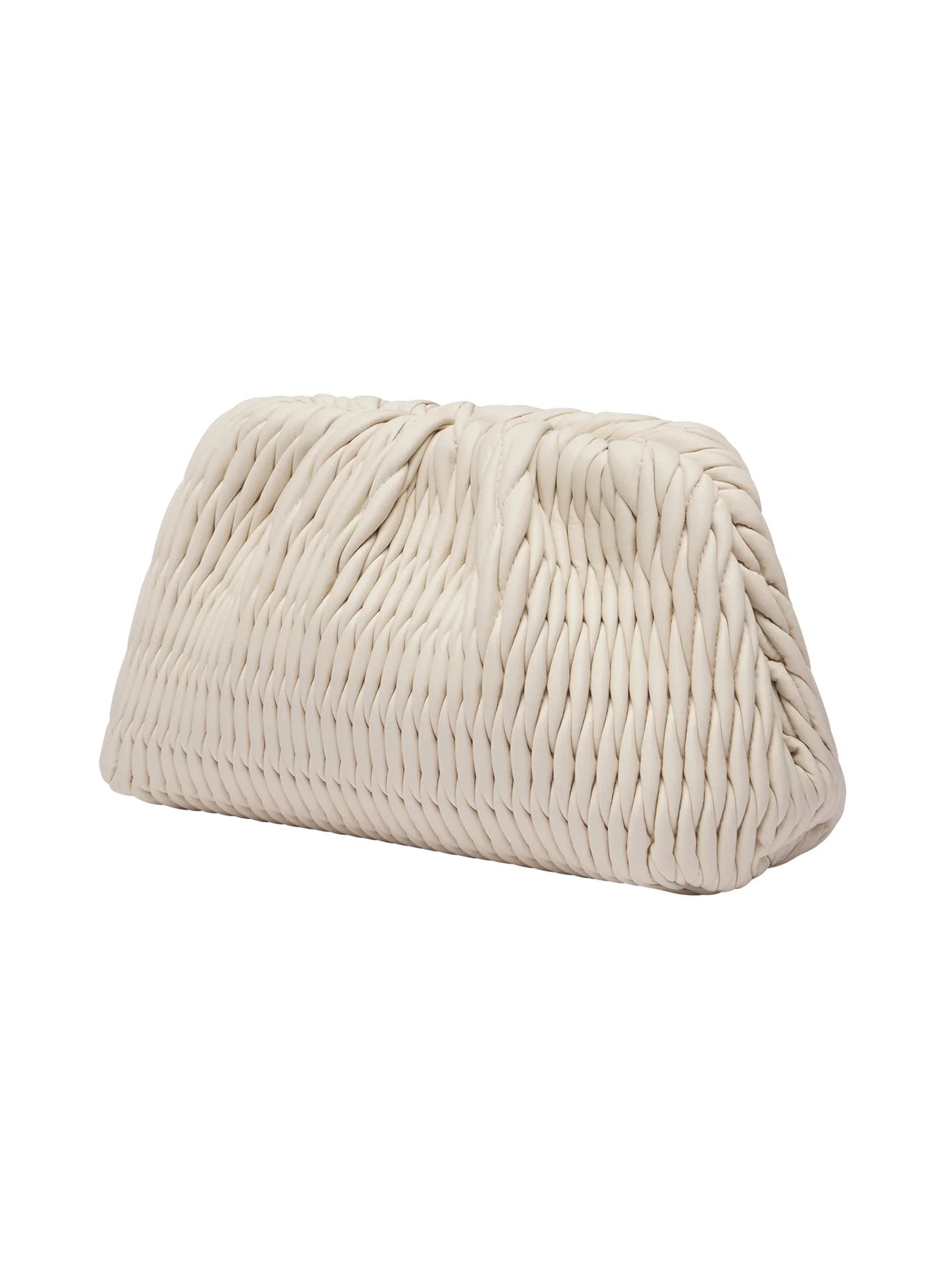Vertical Ruched Shell Shaped Evening Clutch Purse