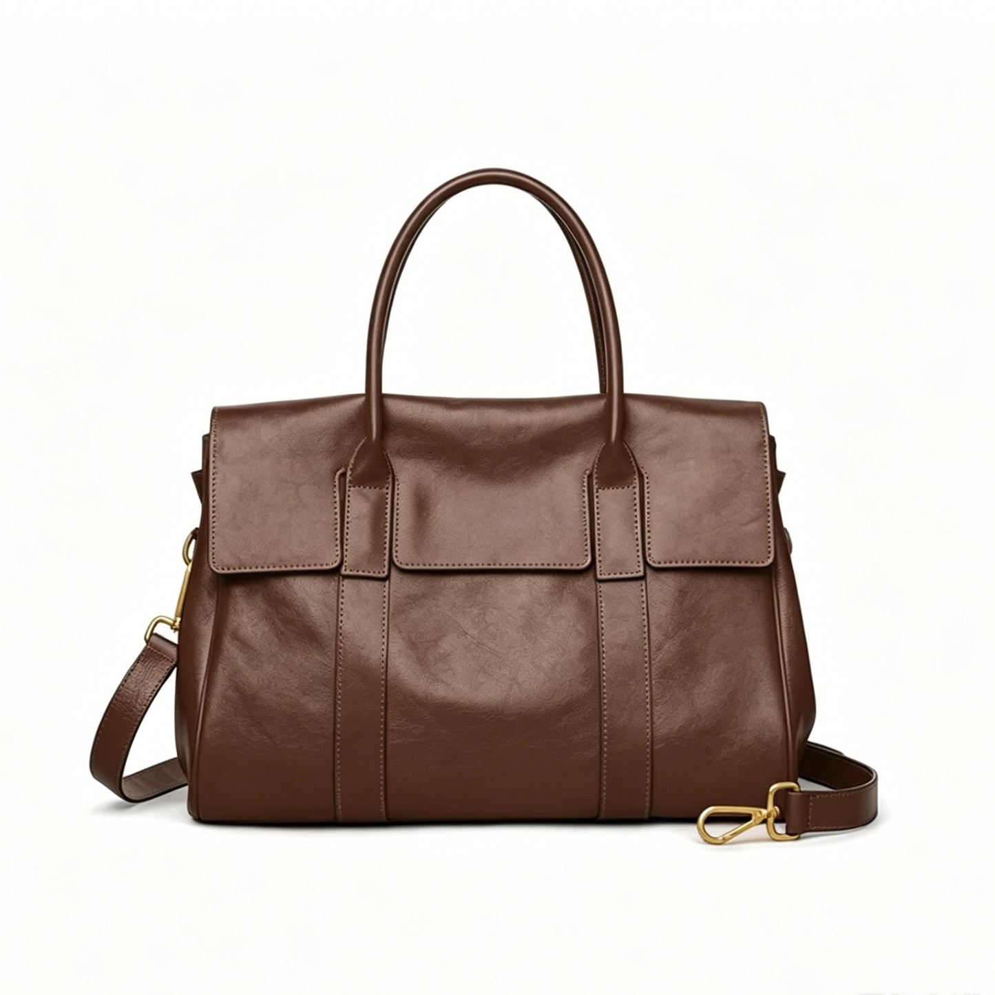 Flap Dual Carry Horizontal Structured Doctor Handbag