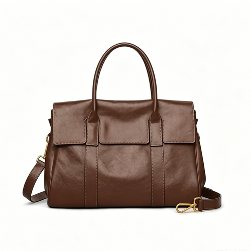 Flap Dual Carry Horizontal Structured Doctor Handbag