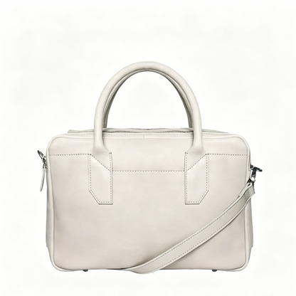 Triple Zip Multi-Compartment Rectangular Doctor Handbag