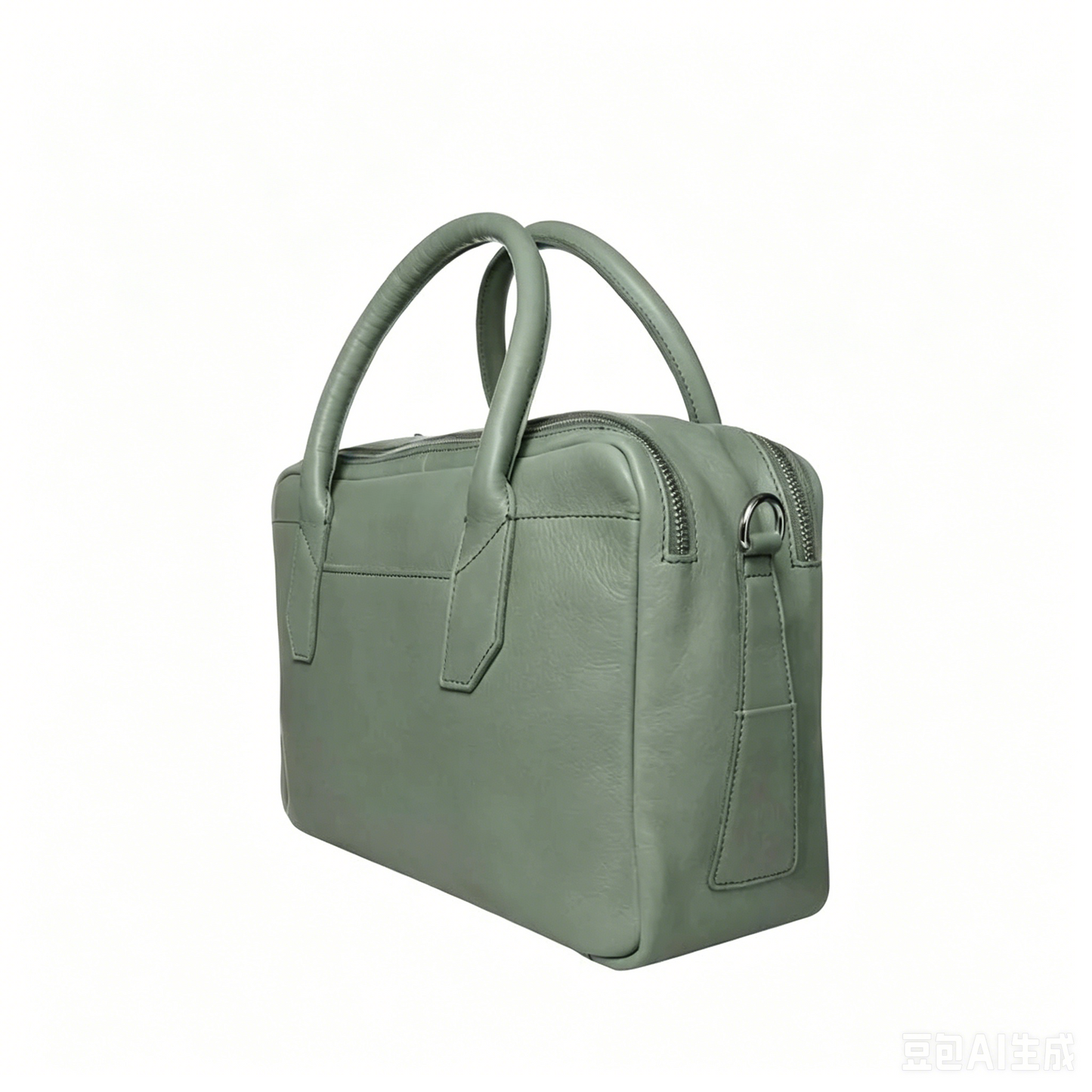 Triple Zip Multi-Compartment Rectangular Doctor Handbag