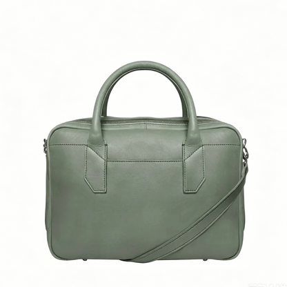 Triple Zip Multi-Compartment Rectangular Doctor Handbag
