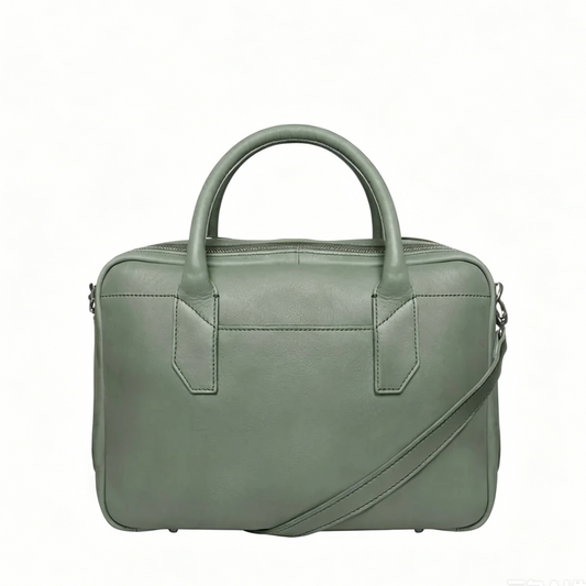Triple Zip Multi-Compartment Rectangular Doctor Handbag