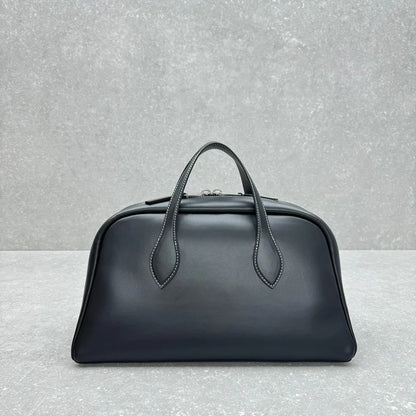 Curved Structured Doctor Handbag With Dual Carry Options