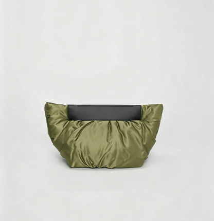Ruched Puffy Dual Wear Crossbody Clutch Pouch