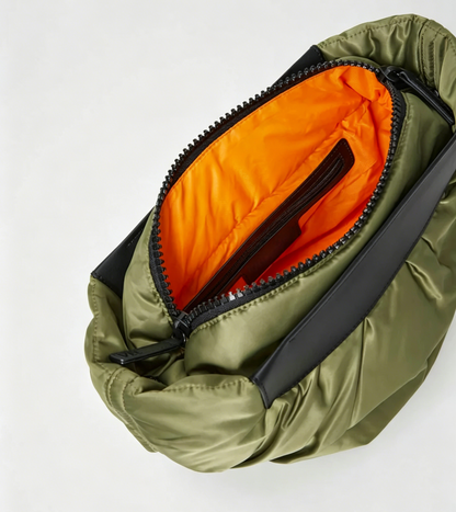 Ruched Puffy Dual Wear Crossbody Clutch Pouch