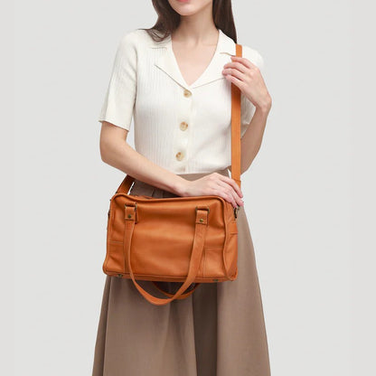 Multi-compartment Dual Carry Rectangular Daily Shoulder Bag
