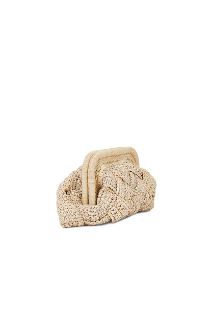 Braided Woven Hard Frame Summer Hand Clutch