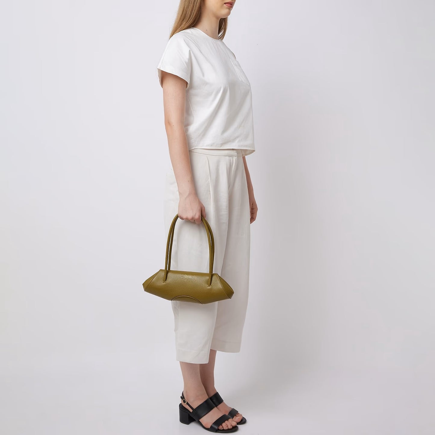 Geometric Curved Mini Underarm Shoulder Bag