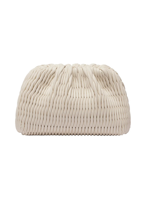 Vertical Ruched Shell Shaped Evening Clutch Purse