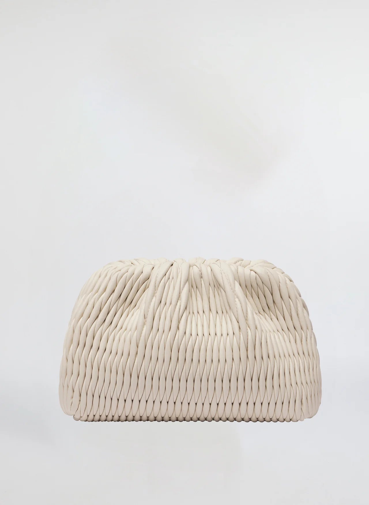 Vertical Ruched Shell Shaped Evening Clutch Purse