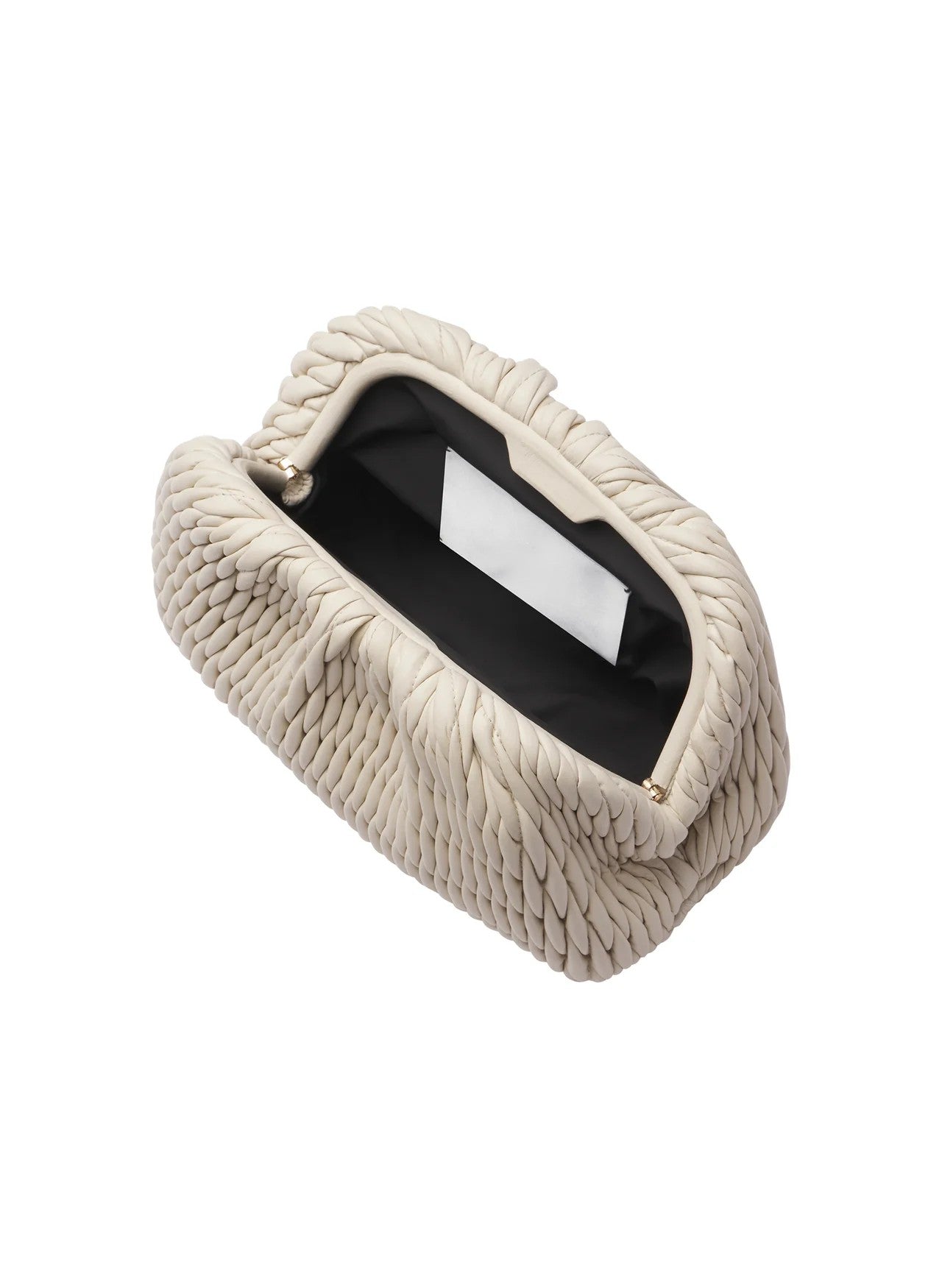 Vertical Ruched Shell Shaped Evening Clutch Purse