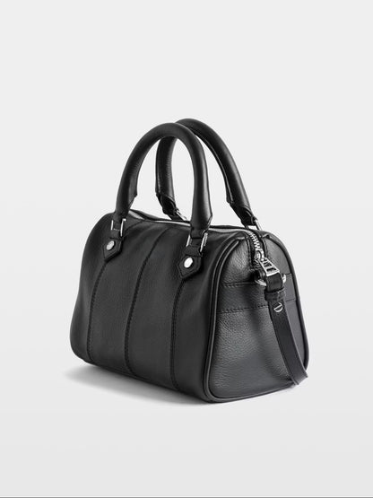 Expandable Side Gusset Mini Barrel Crossbody Bag