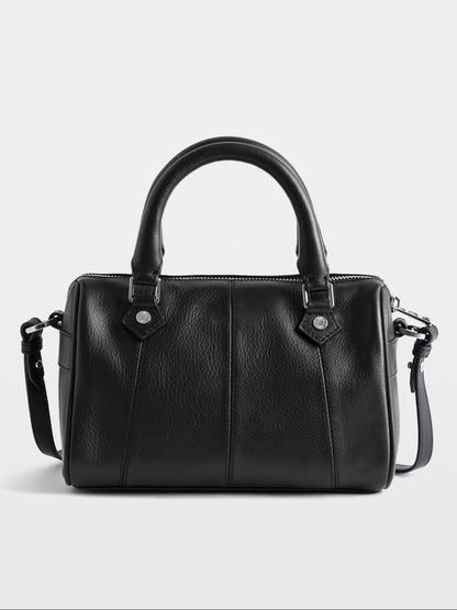 Expandable Side Gusset Mini Barrel Crossbody Bag