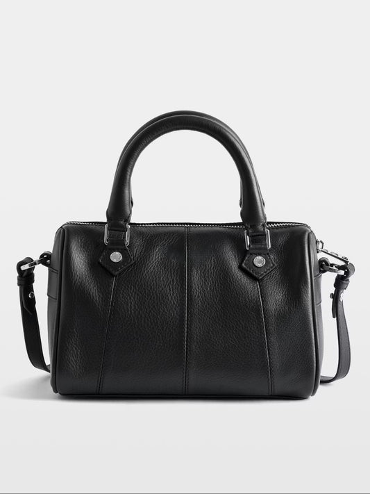 Expandable Side Gusset Mini Barrel Crossbody Bag