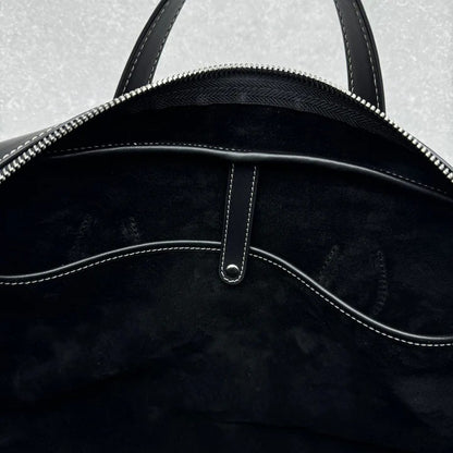 Curved Structured Doctor Handbag With Dual Carry Options