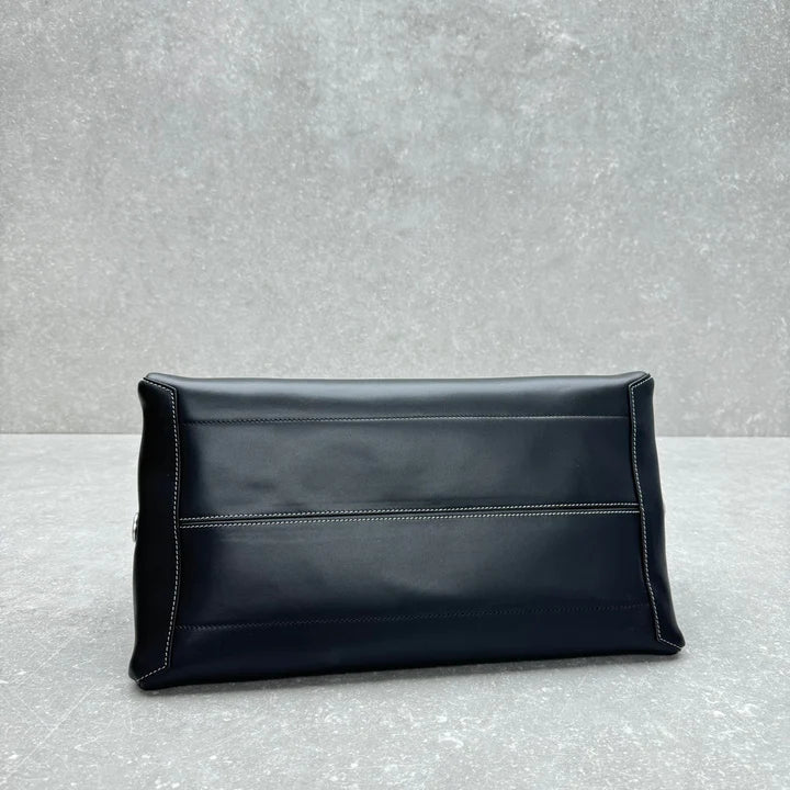 Curved Structured Doctor Handbag With Dual Carry Options