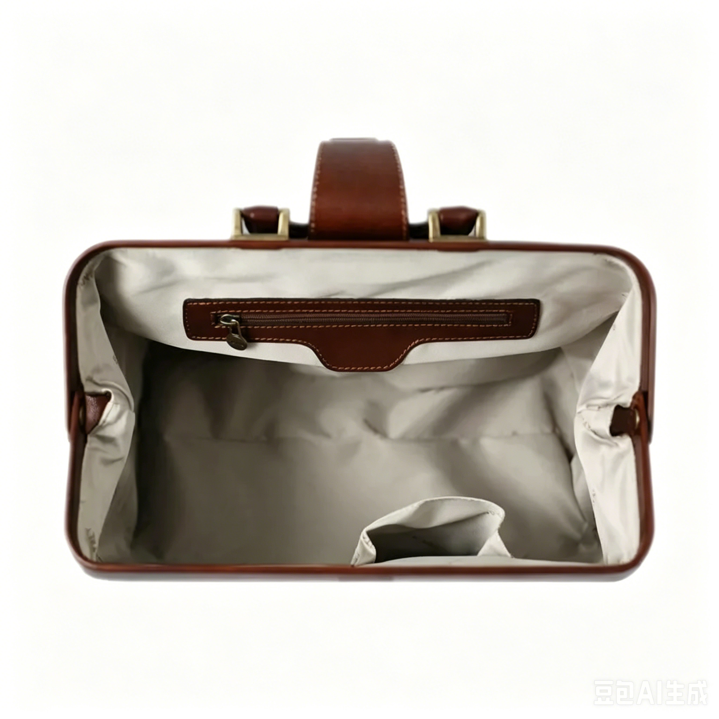 Vintage Lock Buckle Expandable Top Opening Doctor Handbag